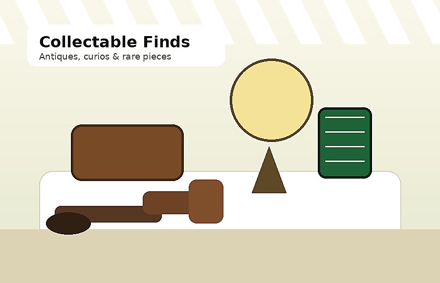 Auctioned antiques and collectable finds